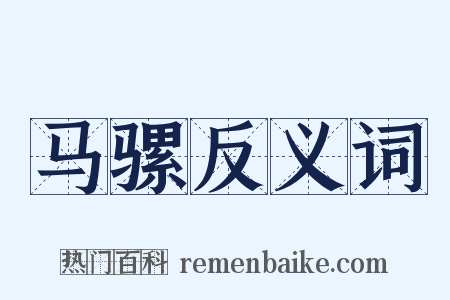 马骡反义词是什么意思的图片